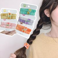 Saç Aksesuarları 2 PCS/LOT Şeker Renk Elastik Band Moda Kadınlar Gril Çocuk Halat Ring Tie Meapwear