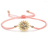 Charm Bracelets Shiny Multicolor Cubic Zirconia Copper Sun B...