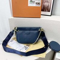 Luxury Designer Womens Crossbody Bag Leather Mahjong Bag Han...