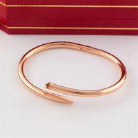 pulsera de uñas de oro rosa diseñador mujer pulseras de diamantes brazalete de oro 17 mm y 19 mm amor braclet Acero inoxidable plata Unisex Classic Womens Bracelet Designers