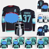 10 Matty Beniers Jersey 7 Eberle 31 Philipp Grubauer 37 Yanni Gourde 13  Brandon Tanev Hockey Jerseys Navy White Teal Stitched From Super_awesome,  $21.77