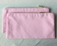 10pcs Coloful blank canvas zipper Pencil cases pen pouches cotton