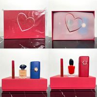 GIORGIO Brand Lipstick Perfume Fragrance Leather Box Set 3pc...