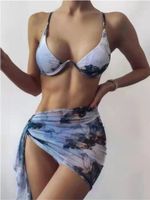 Kadın Mayo 2022 Yaz Kadın Bikini Seti Moda Seksi Yüksek Elastik Örh