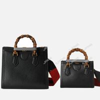 Women Bamboo Handbags Bag Diana Totes Crossbody Shopping Bag Woman Fashion Vintage Print Letters