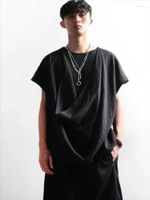 T-shirts pour hommes T-shirt ￠ manches courtes masculines ￉t￩ europ￩en et classique am￩ricain Dark Fashion Irregular Design grande taille moiti￩