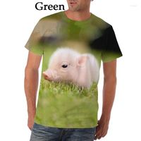 Erkek Tişörtleri Moda Çift Komik Hayvan 3d Baskı T-Shirt Domuz Kısa Kollu Tees Sıradan Pet Üstleri Nefes Alabilir Artı Boyut Tişörtleri