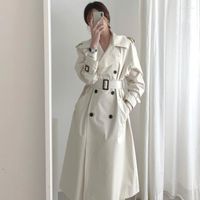 Damengrabenmäntel Mantel für Frauen koreanischer Stil Frauen Herbst Modische solide Windbreaker Boho Slim Elegant