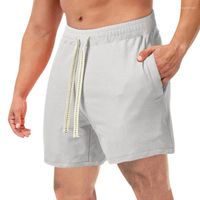 Herren -Shorts Männer solide ungezwungene sportliche Sommer -Strand -Sporttraining mit Taschen mit Taschen