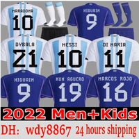Player Fans Argentina Soccer Jersey Finissima Special 22 23 Di Maria Football Shirts 2022 2023 DYBALA LO CELSO Maradona Men and Kids Kit Uniforms