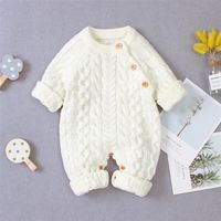 Rompers Baby Rompers Long Sleeve Winter Warm Knitted Infant ...