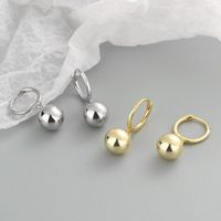 Pendientes de aro Color plateado Tassel Round Bead Piercing for Women Girls Fashion Fashion Farty Jewelry Gift Eh916
