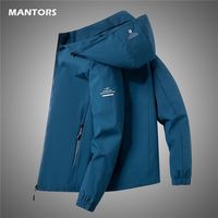 Jackets masculinos encapuzados para quebra -vento de bombardeiro com zíper de zíper da primavera outono de carga casual moda de moda 220901