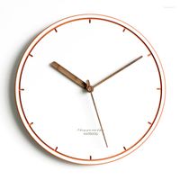 벽 시계 배우기 북유럽 디자인 시계 조용한 움직임 거실 단순 현대 디지털 완크 로크 홈 장식 50WC