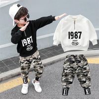 2PC Kids big Boys Military Clothes Clothing Sets Young Boy T...