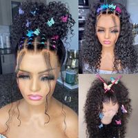 Inch Brazilian Deep Wave Lace Frontal Wig 360 Front Human Ha...