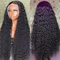 Water Wave Lace Front Wig Full Human Hair Wigs For Black Wom...