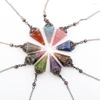 Pendant Necklaces YJXP Reiki Healing Crystal Orgone Pendulum...