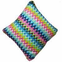 Pillow Sofa Cover Case Wave Striped Jacquard Knitted Fabric ...