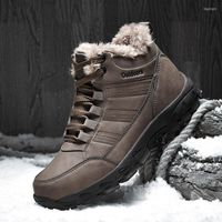 Stiefel warme und wasserdichte Schnee Freizeit Schuhe Gummi -Pelz -Milit￤runiformen bek￤mpfen Winterserie