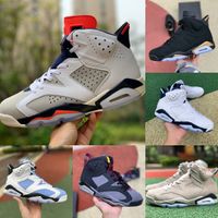 Jumpman Electric Green 6 6s Basquete Sapatos mensais High Casual Midnight Navy University Blue UNC Georgetown Bordeaux Carmine Oreo Tinker Trainer Sneakers