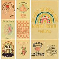 Paintings Mental Health Posters Paper Cafe Cartoon Wall Deco...