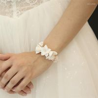 Braccialetti di fascino bracciale bianche donne bracciale bracciale armato da sposa fatte a mano Accessori per feste di matrimonio cristallino