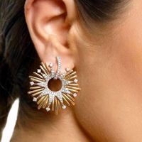 Dangle Earrings GODKI 2022 Charms Luxury Fireworks Flower Fu...