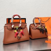 Tote Shopping Bag Brand Designer Birkin handbag Litchi patte...