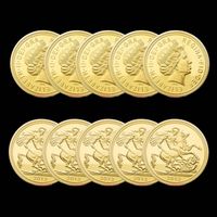 5PCS Non Magnetyczne rzemiosło 2013 Elizabeth II CollectionCommemorative Gold Mones For Busines