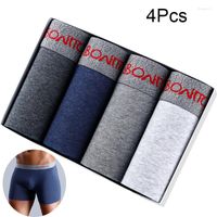 Underpants 4PCS Boxer f￼r Herren Unterw￤sche sexy M￤nner H￶schen Los Baumwoll Boxershorts Mann undrehear bequeme m￤nnliche Boxer Shorts
