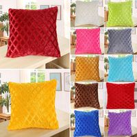 Pillow 1pc Home Plush Pure Color Case Covers Cotton Linen De...