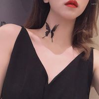 Catene sexy collana farfalla in pizzo per donna simulazione collare alla moda esagerato festa accessori Accessori gioielli fai -da -te regolabili