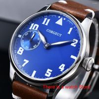 Wristwatches 44mm Watch Men 17 Jewels Hand Winding 6497 Move...