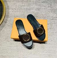 Classiche pantofole piatte in pelle PE Sandalo di alta qualità Stampa sandali estivi Summer usa l'usura a infradito all'aperto Flip Fashi