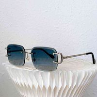 Hot Cake Rhinestones Sunglasses for Men Women Rimless Design...