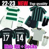 Kids kit 22 23 Celtic soccer jersey away home Third EDOUARD ...