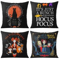 Caso de travesseiro Halloween Throw er Hocus Pocus Sisters Witches 18 x polegadas Decora￧￵es de casa almofada para sof￡ sof￡ de 4 gota d homefavor ami5q