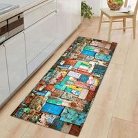 Carpets 3D Printed Soft Flannel Floor Mats Bathroom Absorben...
