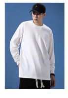 Camisetas para hombres GG0370 Camiseta de manga larga de algodón puro Manguera de primavera y otoño tendencia deportiva Marca de estudiantes universitarios pesados ​​'