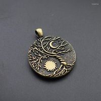 Pendant Necklaces Double- sided Tree Of Life Norse Viking Sun...