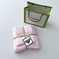 Designer 4 colori 2 pezzi / set lettere di lusso asciugamano per il viso P famiglia corallo in pile morbido assorbente per adulti asciugamani da bagno per la casa viaggi sport campeggio