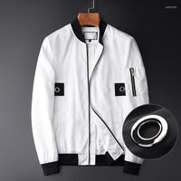 Giacche da uomo Minglu Stand Collar Men Husury Contrast Color Design Mens and Coats Plus size 4xl Spring Autumn