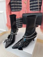 Brand Boots Feminina Designer Genuine Leather Red Bege Canvas sobre o joelho com zíper de sapatos casuais Moda de salto alto mulheres tênis de luxo Big Size 35-40