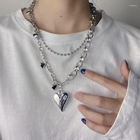 Chains Arriva Hip-Hop Colliers à double couche pour femmes Coréen Irregular Choker Clavicule Fashion Luxury Jewelry Gift