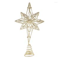 Рождественские украшения Anise Star Tear Topper Golden Holiday Iron Festival Dectop Decor для домашней вечеринки без света