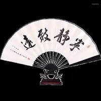 Décor à domicile ventilateur personnalisé de style chinois personnalisé calligraphie pliante mâle inscription en papier blanc cadeau