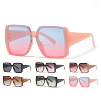 Occhiali da sole all'ingrosso lussuoso retr￲ oversize oversize gradiente quadrato HD UV protetto da sole da sole da sole funky di classe occhiali da sole occhiali occhiali