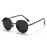 Sonnenbrille Cyxus runde polarisierte faltbare f￼r Frauen M￤nner falten Sonnenbrillen Metall Rahmen Brillen 1018