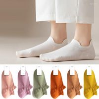 Women Socks 1Pair Low Cut Solid Color Soft Ankle High Qualit...
